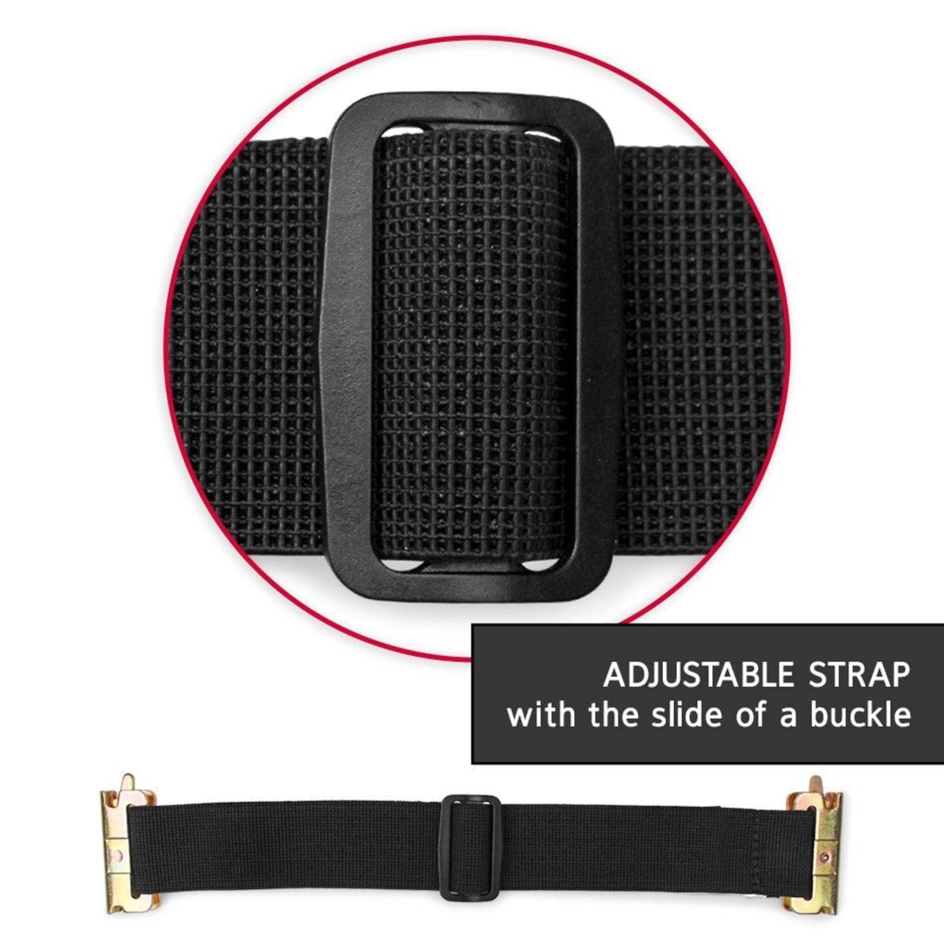 E-Track 12"-22" Adjustable Bungee Strap (2 PACK)